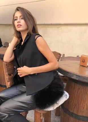 Жилетка с натуральным мехом rimmadonna