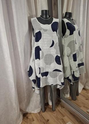 Асимметричное котоновое платье 👗 италия