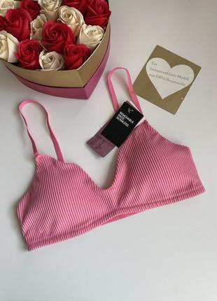 Новый актуальный верх купальника топ в рубчик от h&m с маг этикетками с чашками 💙💛