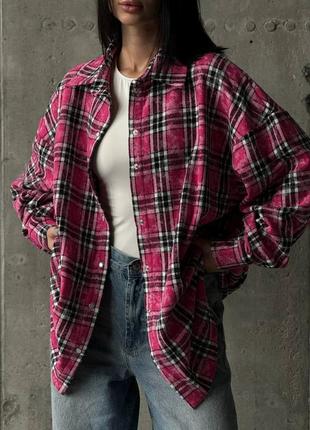 Женская рубашка в клетку