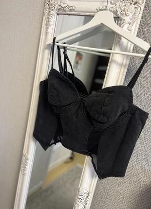 Стильний топ-корсет з котону від prettylittlething