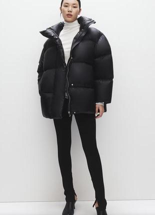 Пуховик оверсайз h&m premium selection со снижкой 30% размер xs,s - m