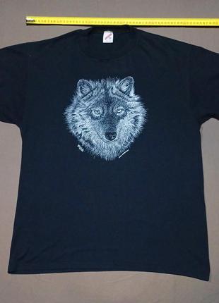 Плечи 52 см vintage jerzees футболка с волком size xxl 48-50 made in Ausa