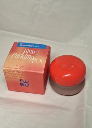 Суфле кремовые румяна помада fwee lip &cheek blurry pudding pot cr04