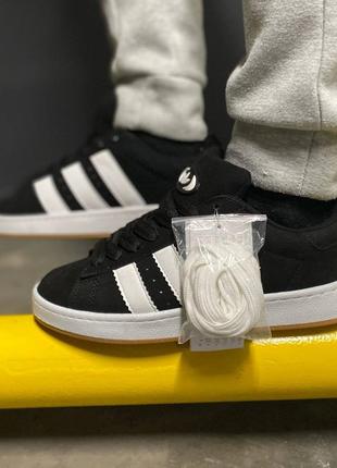 Adidas campus black & white + носки у подарунок8 фото