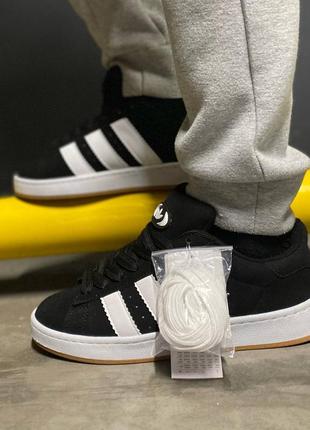 Adidas campus black & white + носки у подарунок7 фото