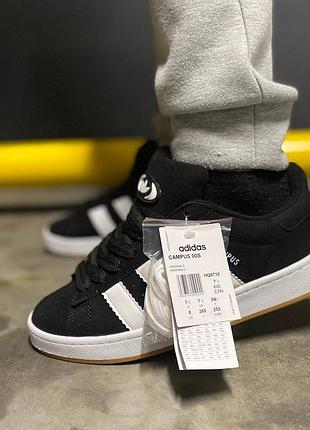 Adidas campus black & white + носки у подарунок9 фото
