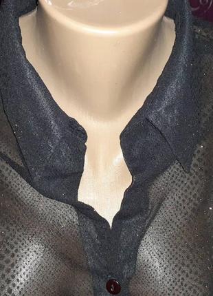 Блуза-рубашка сетка женская2 фото