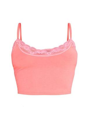 Майка для сну рожева вкорочена s prettylittlething