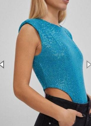 Боди в пайетки от bershka