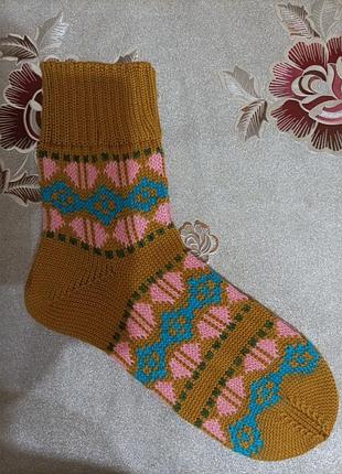 Женские шерстяные носки ручной работы