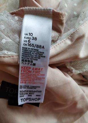 Белое кружевное короткое платье от topshop9 фото