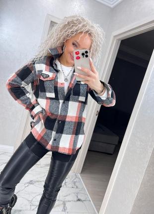 Рубашка oversize в клетку