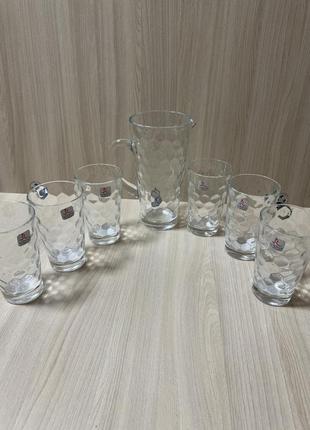 Набір стаканів 6 шт і глечик vidivi honey