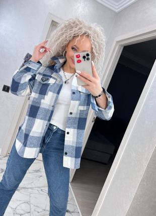 Рубашка oversize в клетку