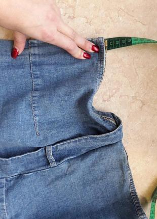 Брюки джинсовые с завышенной талией3 фото