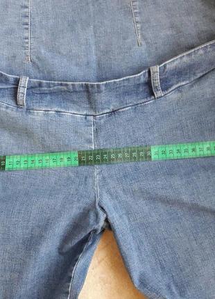 Брюки джинсовые с завышенной талией7 фото