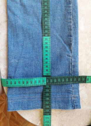 Брюки джинсовые с завышенной талией8 фото