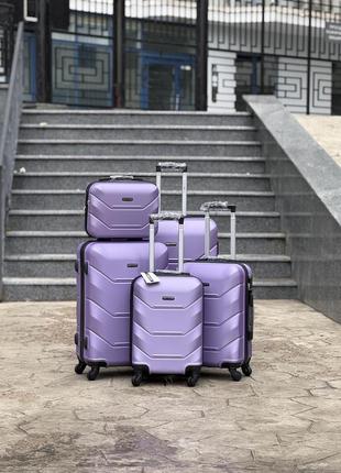 Хс 147 лаванда мини ударопрочный unl чемодан дорожный xs на колесах польша ручная кладь 24 литр
