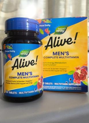 Alive сша мультивитамины для мужчин и мультиминералы, мужские витамины2 фото