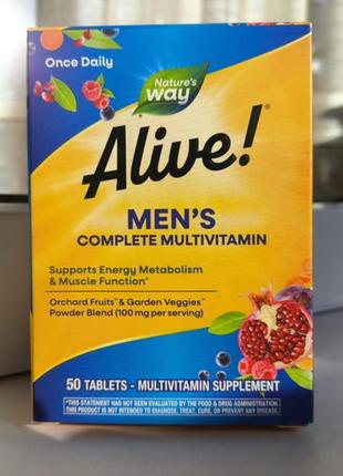 Alive сша мультивитамины для мужчин и мультиминералы, мужские витамины