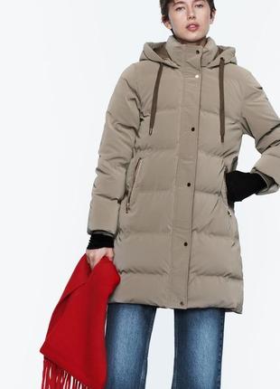 Тепла куртка пуховик з вітрозахистом до -20 zara