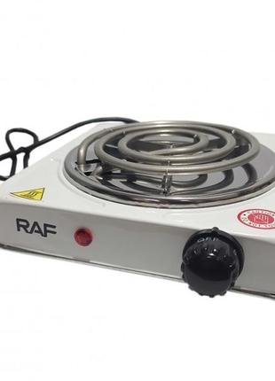 Электроплита настольная raf 8010b 1000w с поворотным переключателем и индикатором работы