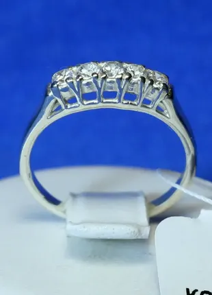 Срібна каблучка доріжка з фіанітами кс 136