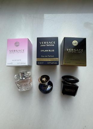 Парфуми versace, мініатюра парфуми versace, набір жіночих парфумів versace