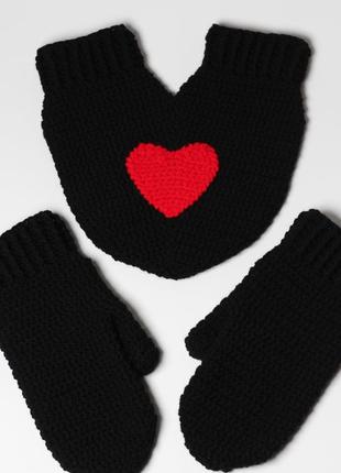 Рукавиці для закоханих з серцем