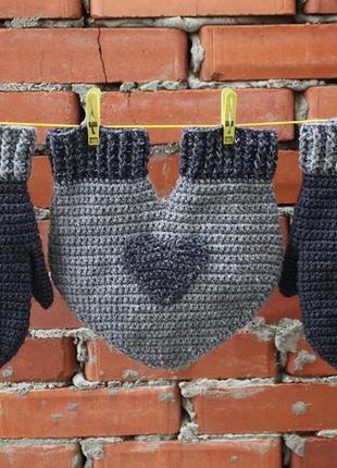 Рукавиці для закоханих з серцем