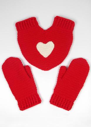 Рукавиці для закоханих з серцем