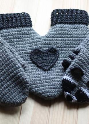 Рукавиці для закоханих з серцем