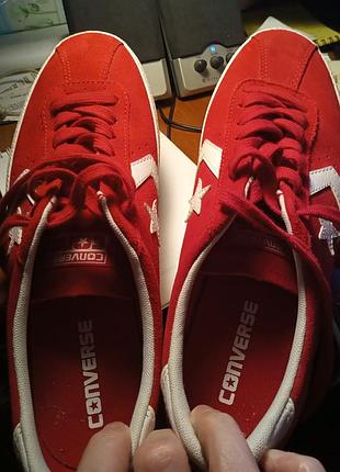 Сникеры converse красные, оригинал. верх - натуральная замша.