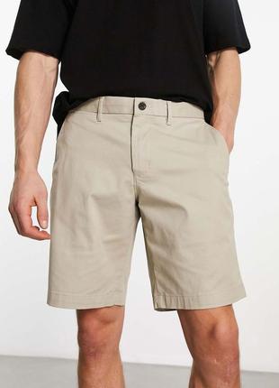 Бежевые светлые мужские шорты хлопок р. 32 м хлопок tommy hilfiger