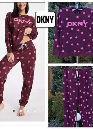 Dkny теплый стильный женский костюм комплект пижама м оригинал
