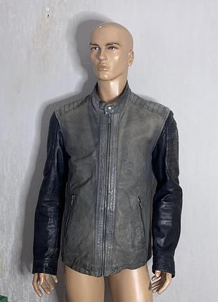 Кожаная куртка кожаная navyboot, l