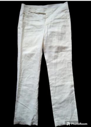 Льняные базовые брюки мехх