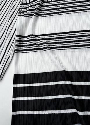 Белая рубашка плиссе. плиссированная рубашка в полоску7 фото