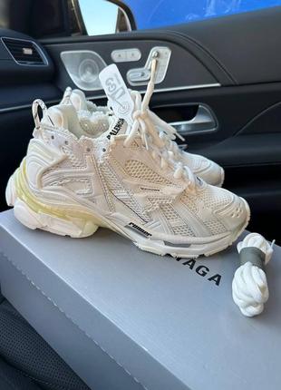 Кроссовки в стиле balenciaga runner white premium