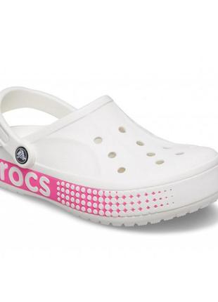 Кроксы сабо Women crocs bayaband logo motion white