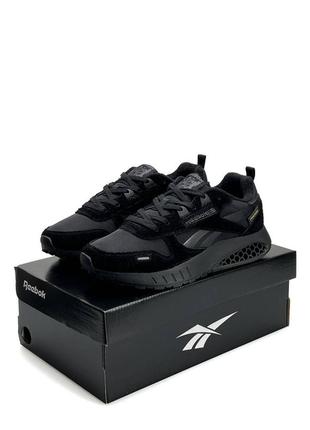 Мужские кроссовки reebok classic leather hexalite black