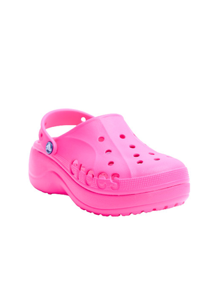 Кроксы на платформе crocs bayaband platform pinc (рожевий)