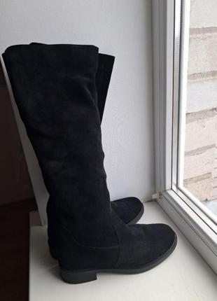 Замшевые ботфорты еврозима
