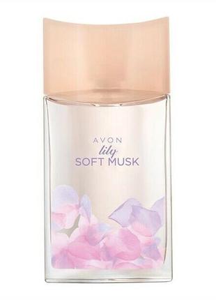 Туалетна вода " soft musk. lily " avon 50 ml