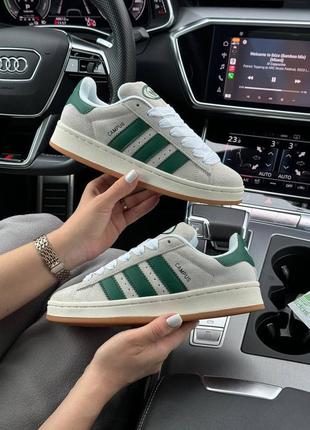 Женские кроссовки adidas campus prm grey green