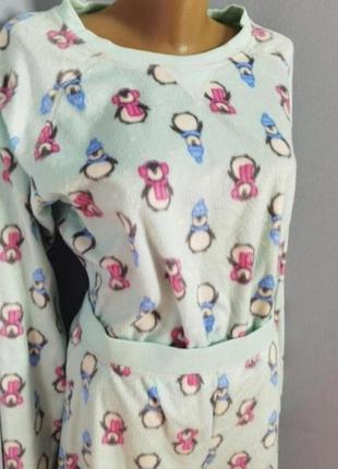 Брендовая домашняя флисовая пижама размера l-xl