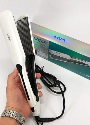Широка плойка гофре для прикореневого об'єму vgr v-557 70 вт з дисплеєм та 14 температурними режимами