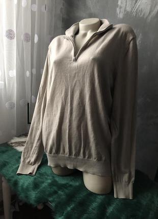 Свитер с замком, шерсть 100% шерсть