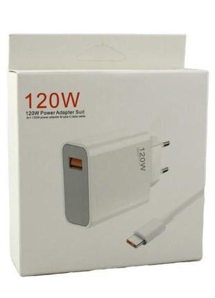 Зарядное устройство usb с кабелем type-c ( 120w )
